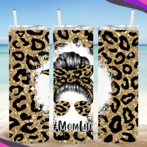 Leopard Mom Life Tumbler