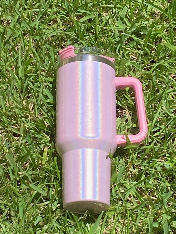 40oz Light Pink Shimmer Tumbler